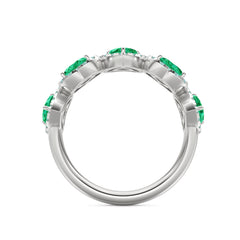 Chérie 1.70ct Heart Cut Lab Emerald and Lab Diamond Halo Ring in Sterling Silver
