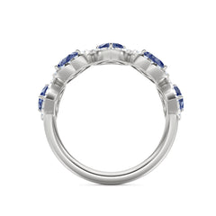 Chérie 1.80ct Heart Cut Lab Sapphire and Lab Diamond Halo Ring in Sterling Silver