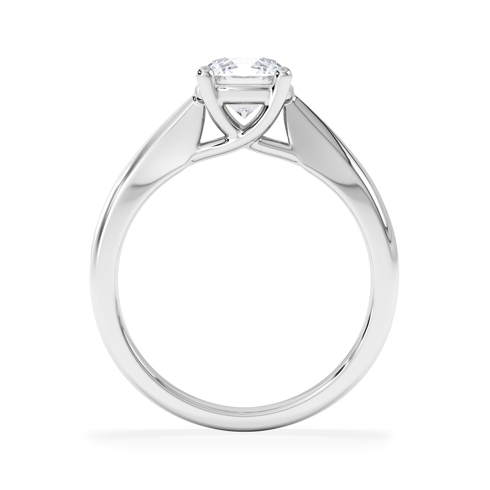 Naomi Round Cut Lab Diamond Engagement Ring 1.00ct H/SI in 9k White Gold