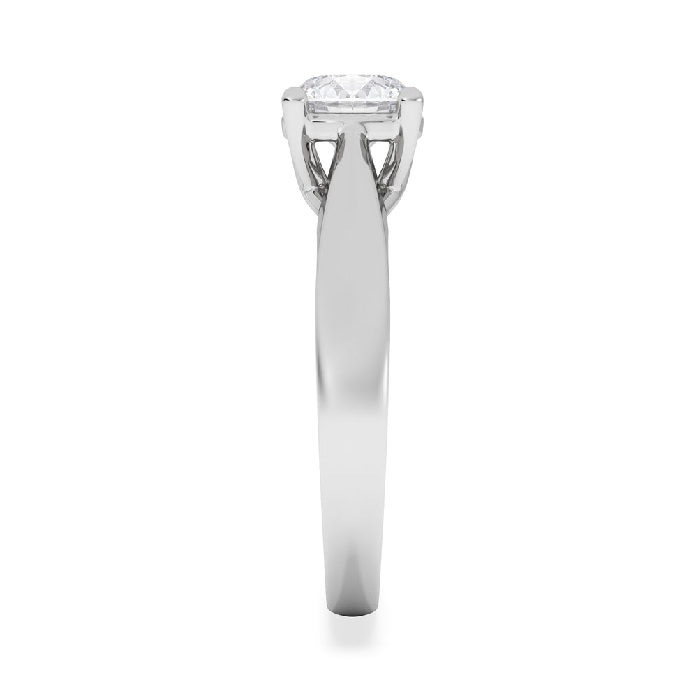 Naomi Round Cut Lab Diamond Engagement Ring 1.00ct H/SI in 9k White Gold