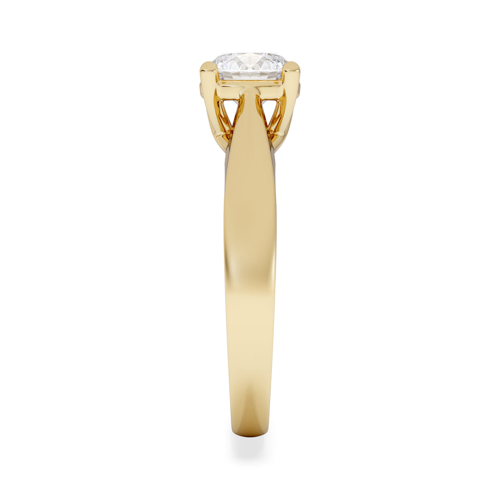 Naomi Round Cut Lab Diamond Engagement Ring 1.00ct H/SI in 9k Gold