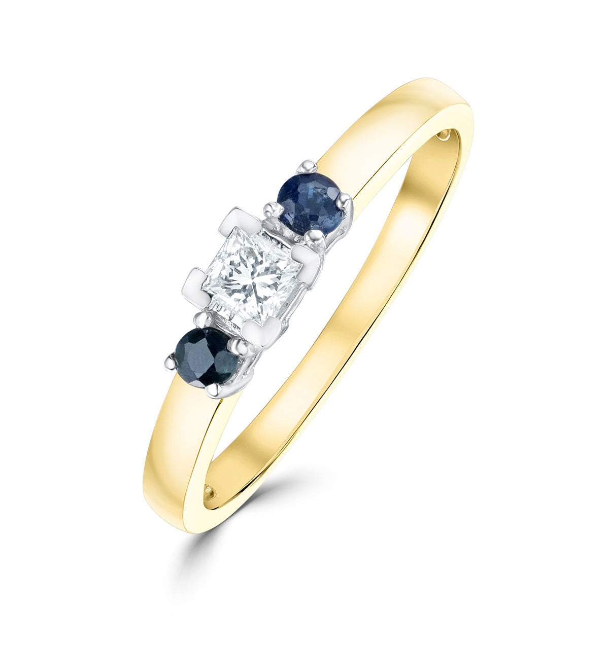 Lab Diamond 0.33ct And Sapphire 18K Gold Ring