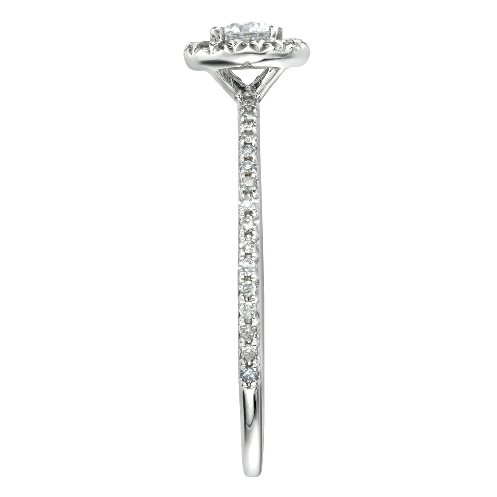 Ella Halo Lab Diamond Engagement Ring 0.55ct in 9K White Gold