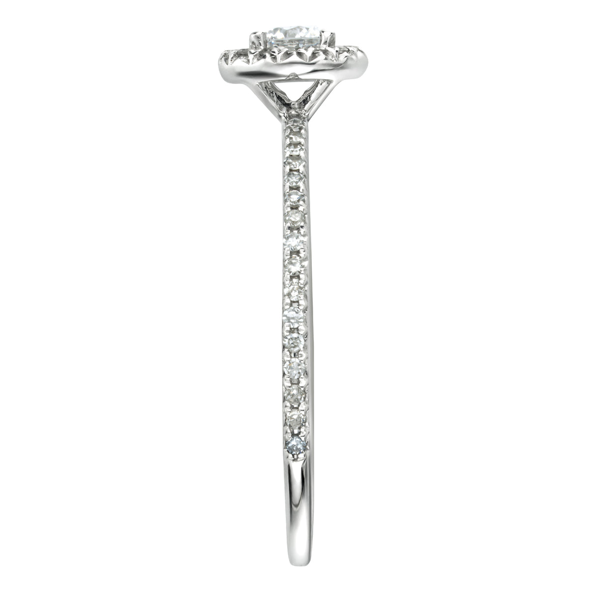 Ella Halo Lab Diamond Engagement Ring 0.55ct in 9K White Gold