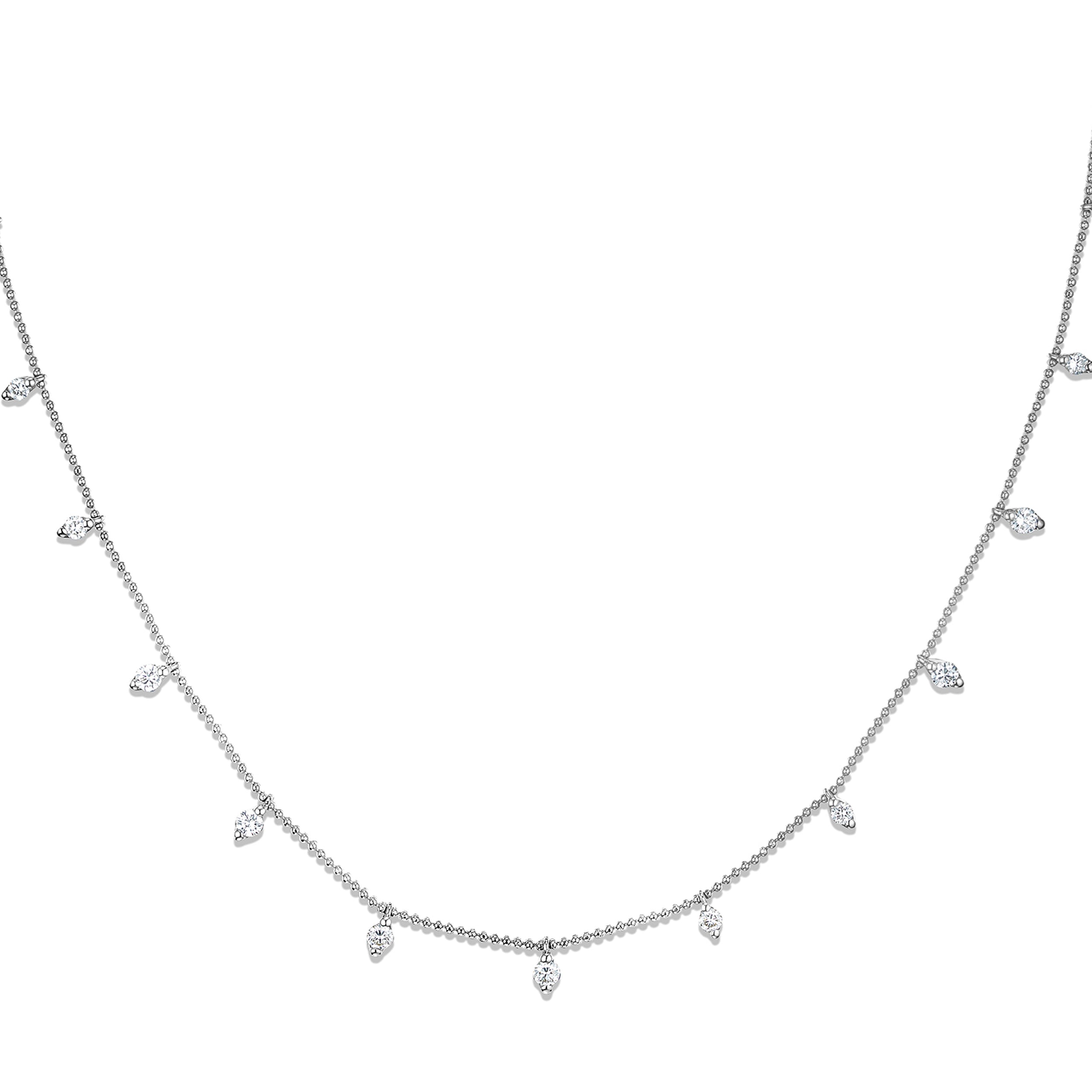 Vivara Collection 0.50ct Diamond and 18K White Gold Necklace D3409