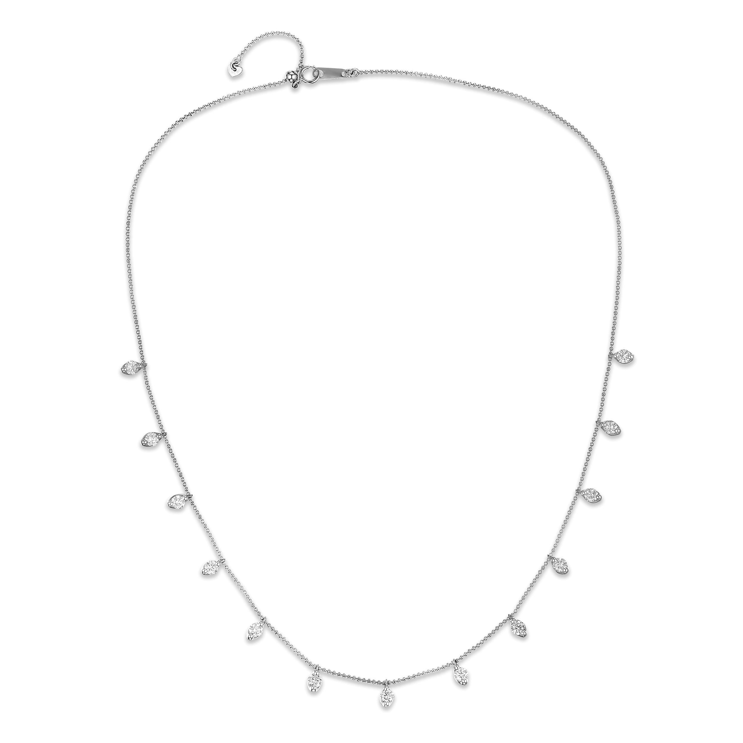 Vivara Collection 0.50ct Diamond and 18K White Gold Necklace D3409