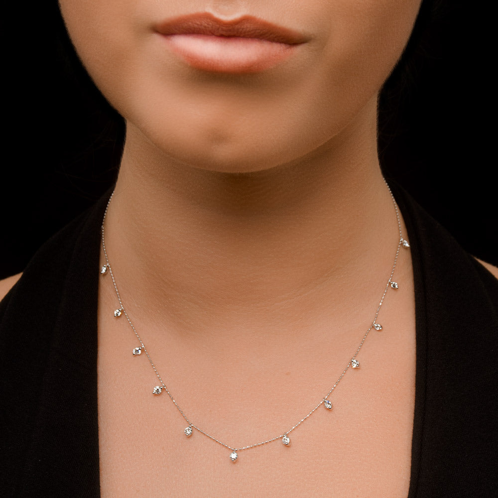 Vivara Collection 0.50ct Diamond and 18K White Gold Necklace D3409