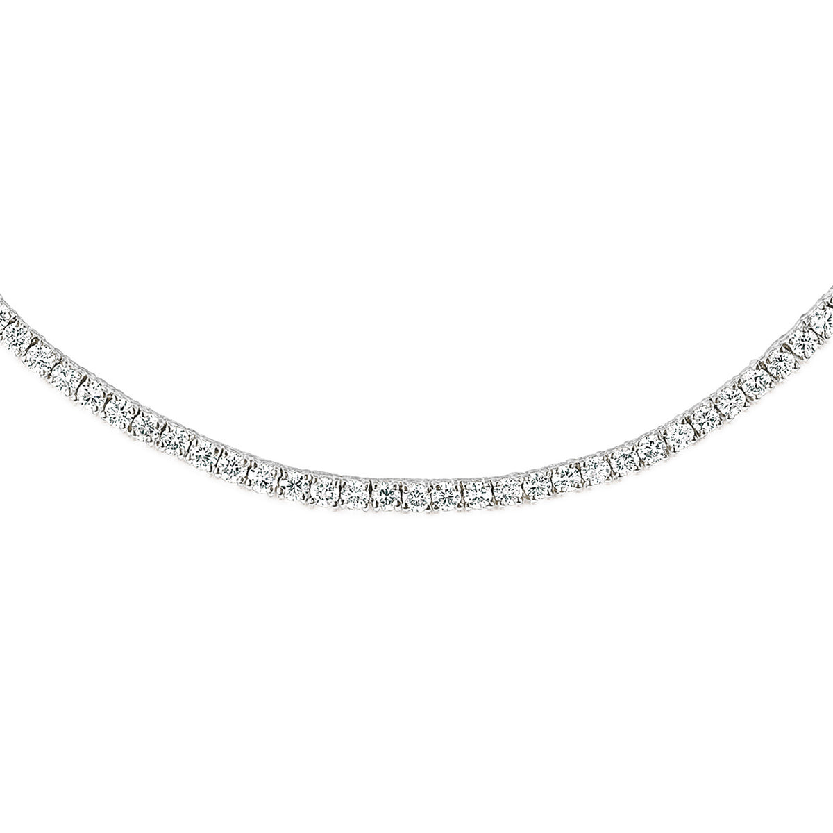 8.00ct Lab Diamond Tennis Necklace in 9K White Gold F/VS