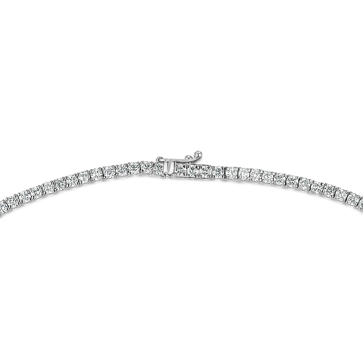 8.00ct Lab Diamond Tennis Necklace in 9K White Gold F/VS