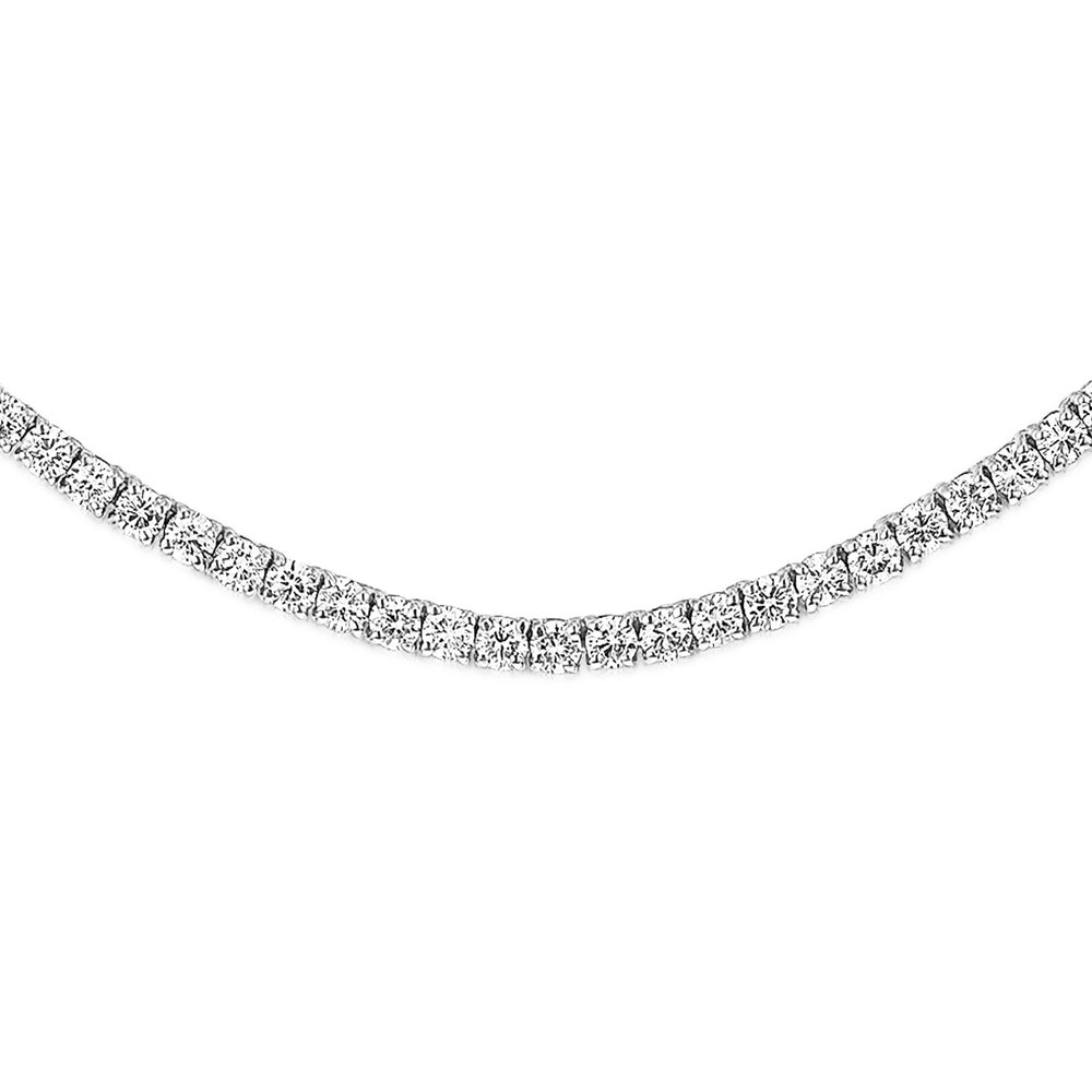 10.00ct Lab Diamond Tennis Necklace in 9K White Gold F/VS