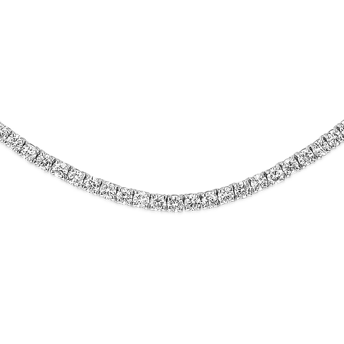 10.00ct Lab Diamond Tennis Necklace in 9K White Gold F/VS