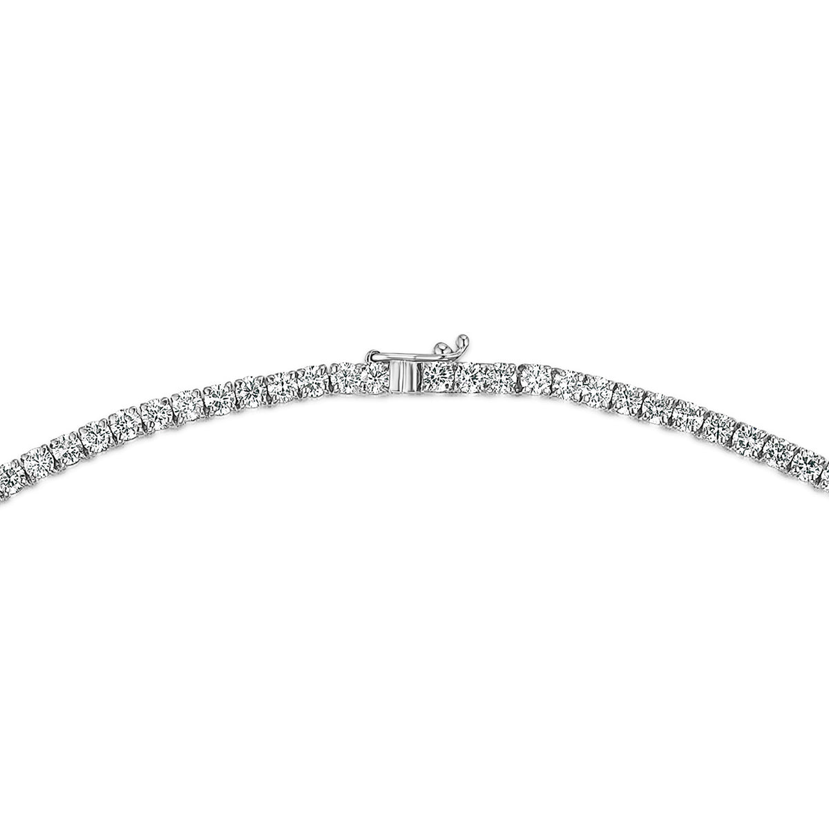 10.00ct Lab Diamond Tennis Necklace in 9K White Gold F/VS