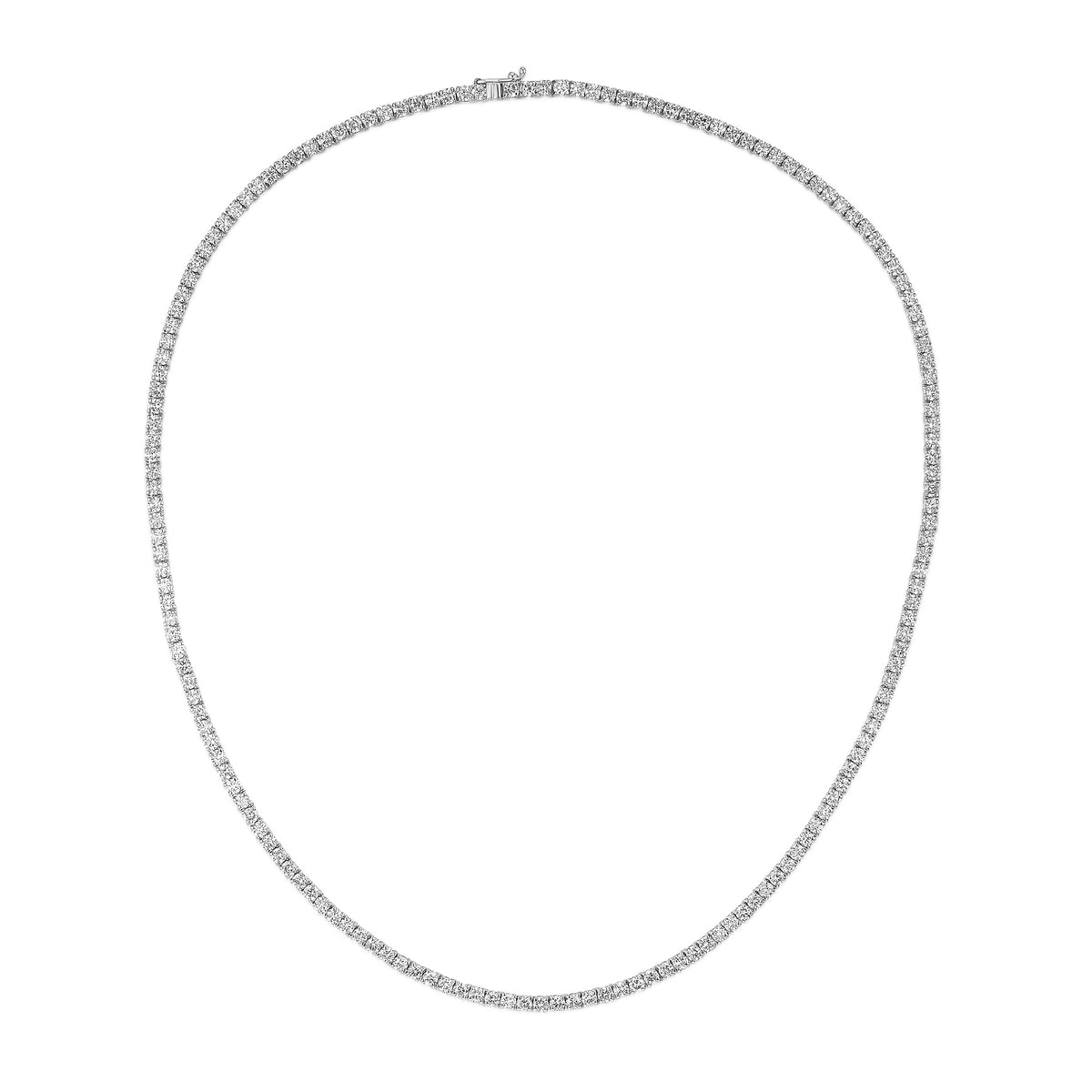 10.00ct Lab Diamond Tennis Necklace in 9K White Gold F/VS