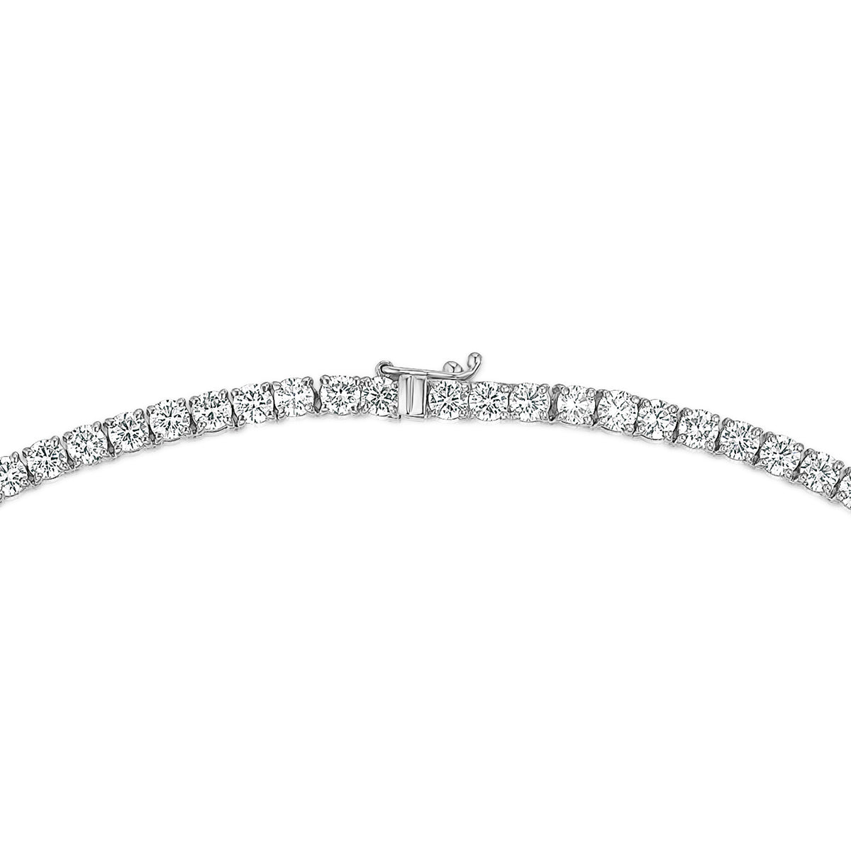 15.00ct Lab Diamond Tennis Necklace in 9K White Gold F/VS