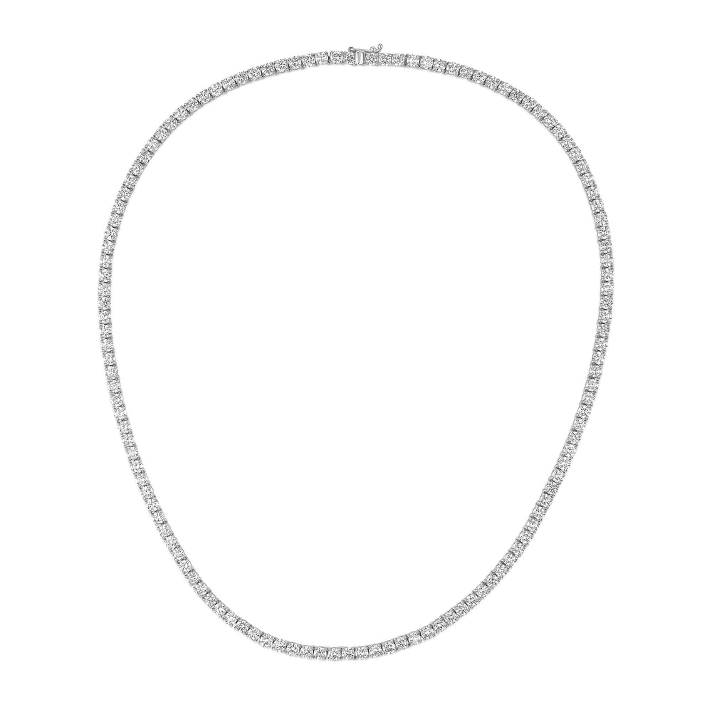 15.00ct Lab Diamond Tennis Necklace in 9K White Gold F/VS