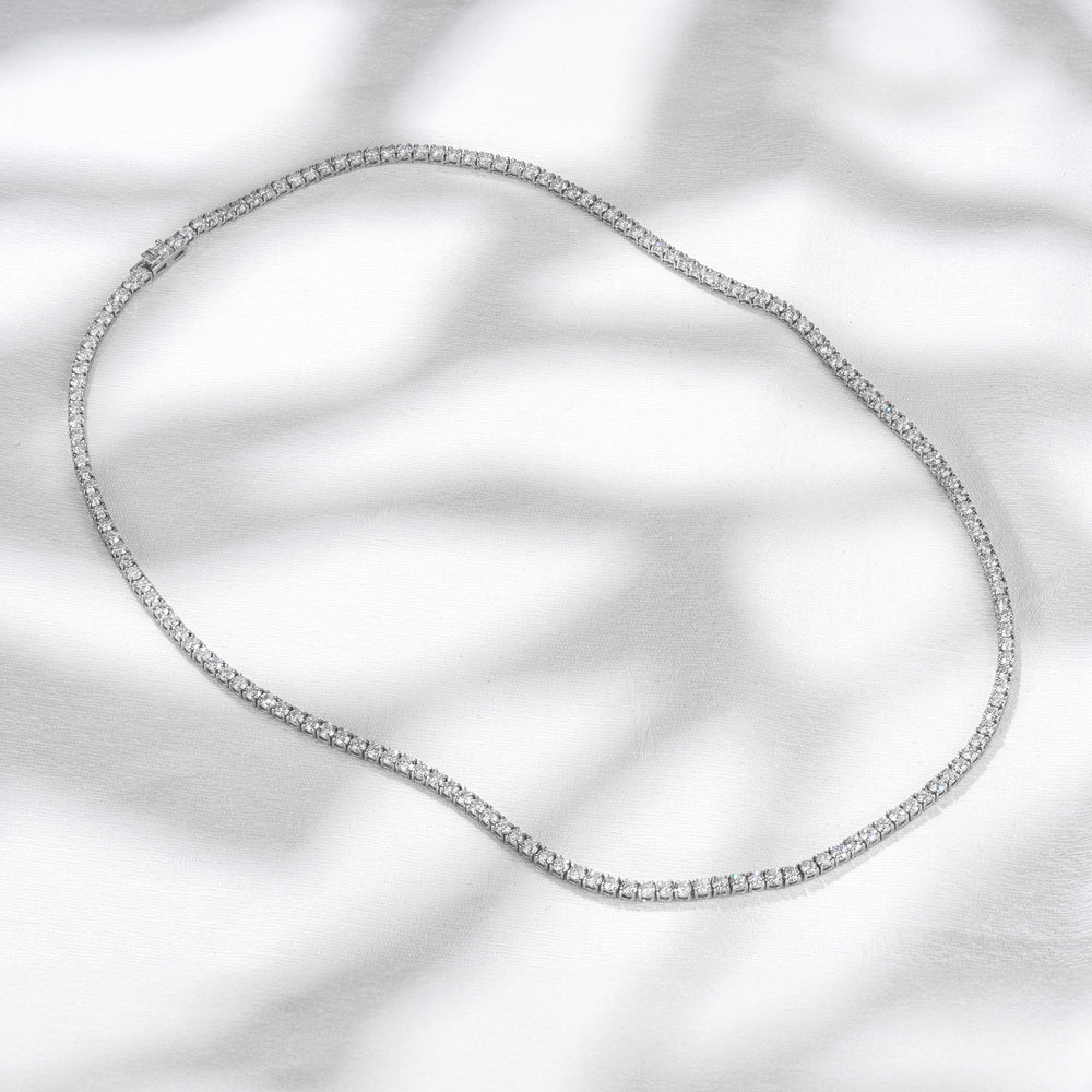 6.00ct Lab Diamond Tennis Necklace in 9K White Gold F/VS