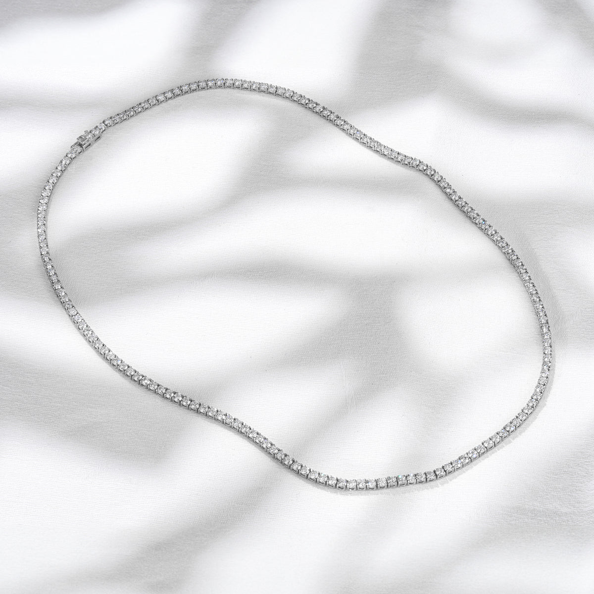 6.00ct Lab Diamond Tennis Necklace in 9K White Gold F/VS
