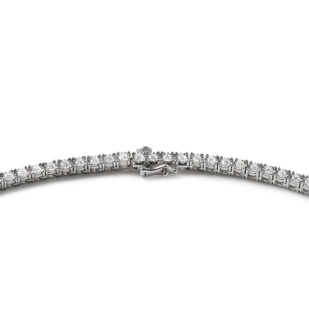 5.00ct Lab Diamond Tennis Necklace in 9K White Gold H/SI