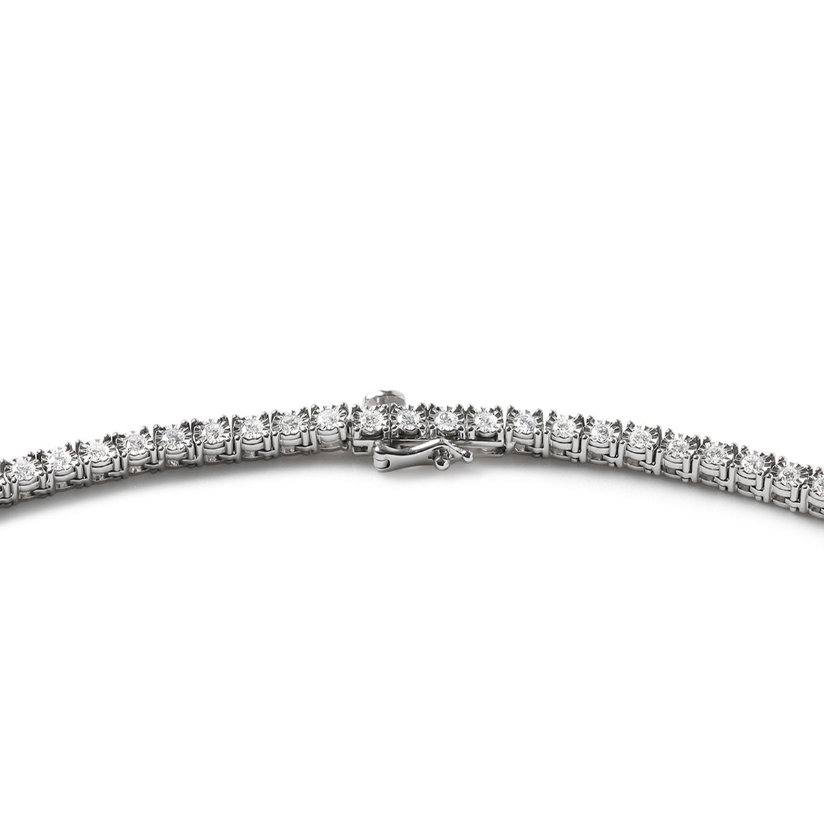 5.00ct Lab Diamond Tennis Necklace in 9K White Gold H/SI