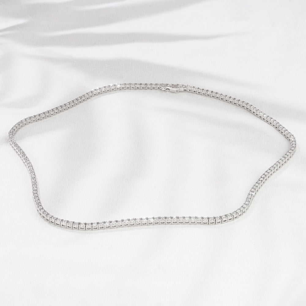 5.00ct Lab Diamond Tennis Necklace in 9K White Gold H/SI