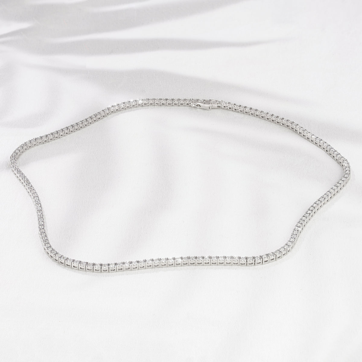 5.00ct Lab Diamond Tennis Necklace in 9K White Gold H/SI