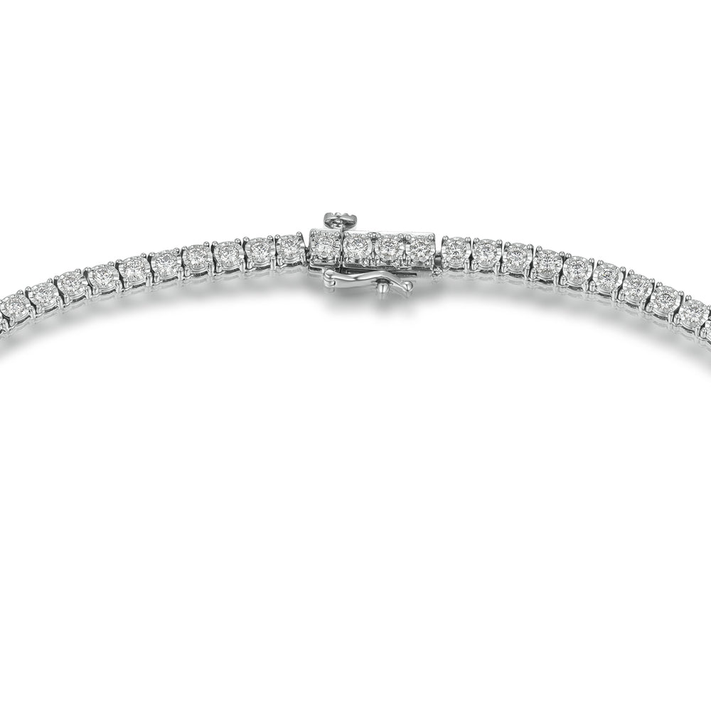 7.00ct Lab Diamond Tennis Necklace in 9K White Gold HS/I