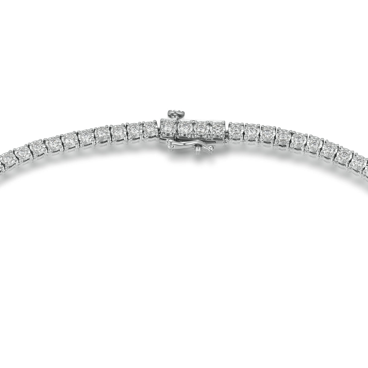 7.00ct Lab Diamond Tennis Necklace in 9K White Gold HS/I