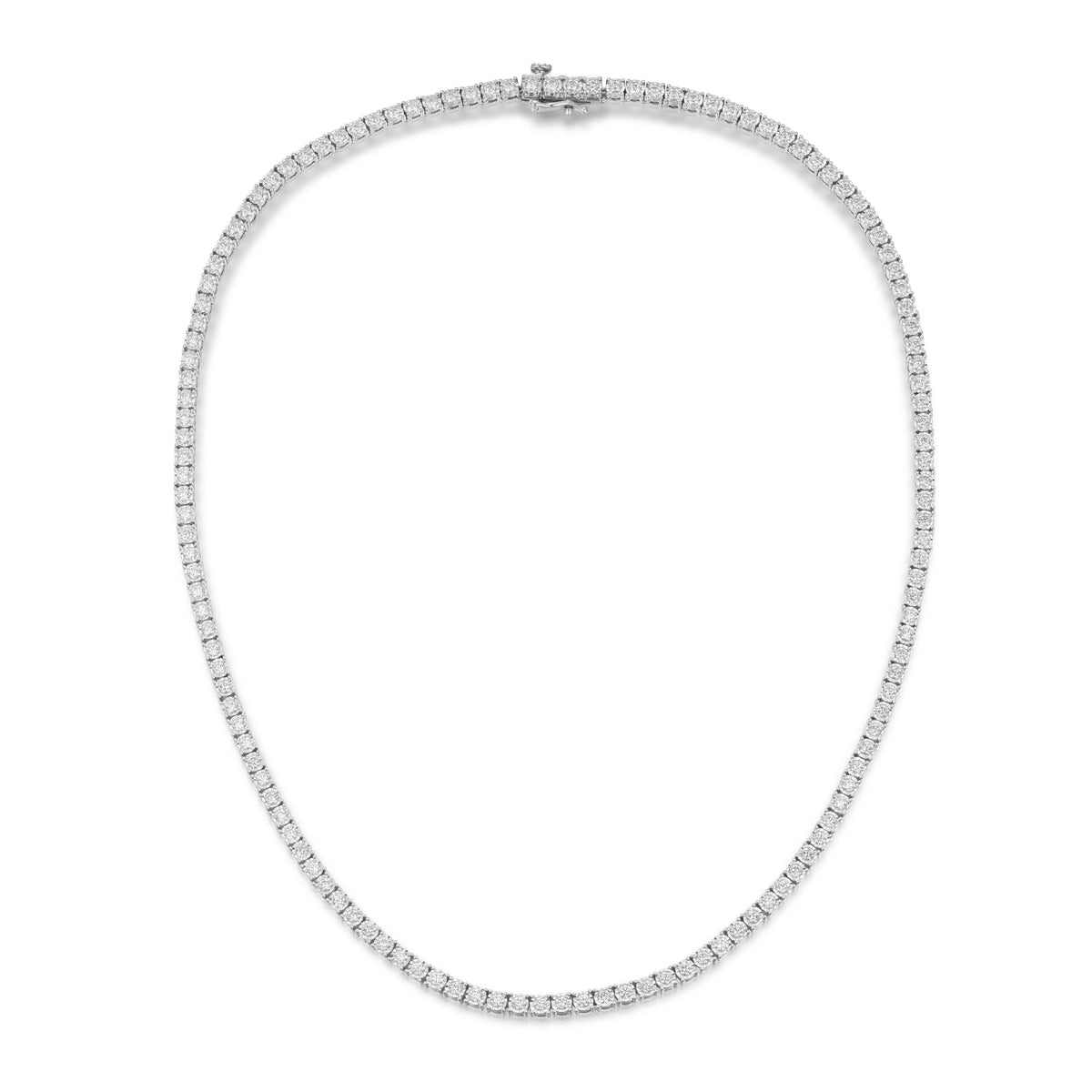 7.00ct Lab Diamond Tennis Necklace in 9K White Gold HS/I