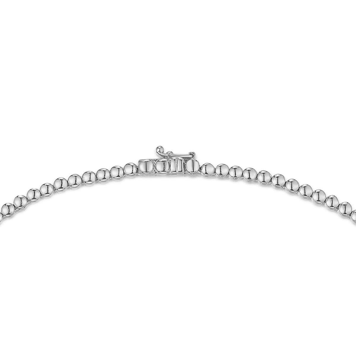 5.00ct Lab Diamond Tennis Necklace 3/4 Set in 9K White Gold F/VS