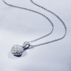 Heart Lab Diamond Necklace 0.50ct in 925 Silver