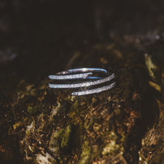 Lab Diamond Spiral Ring 0.25ct in 925 Silver