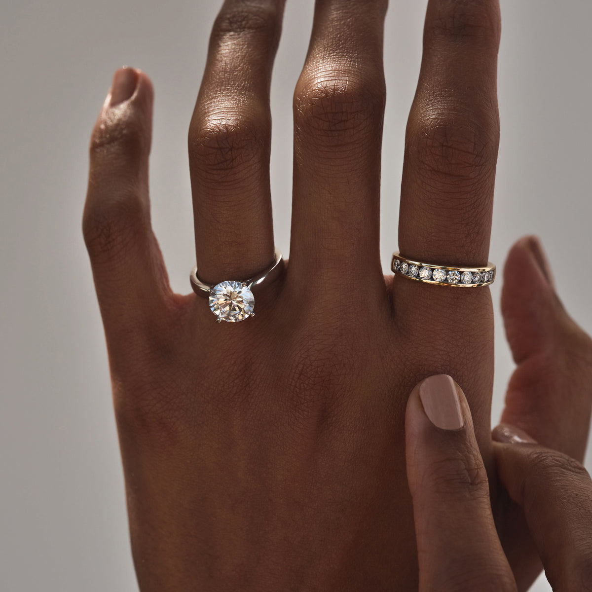 Channel Set Lab Diamond Eternity Ring 0.05ct in 9K Gold
