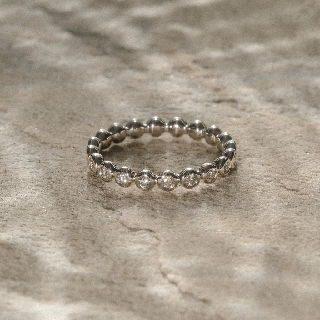 Lab Diamond Rubover Eternity Ring 0.33ct in 9K White Gold