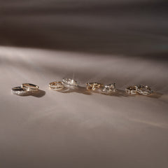Lab Diamond Chain Link Ring 0.24ct in 925 Silver