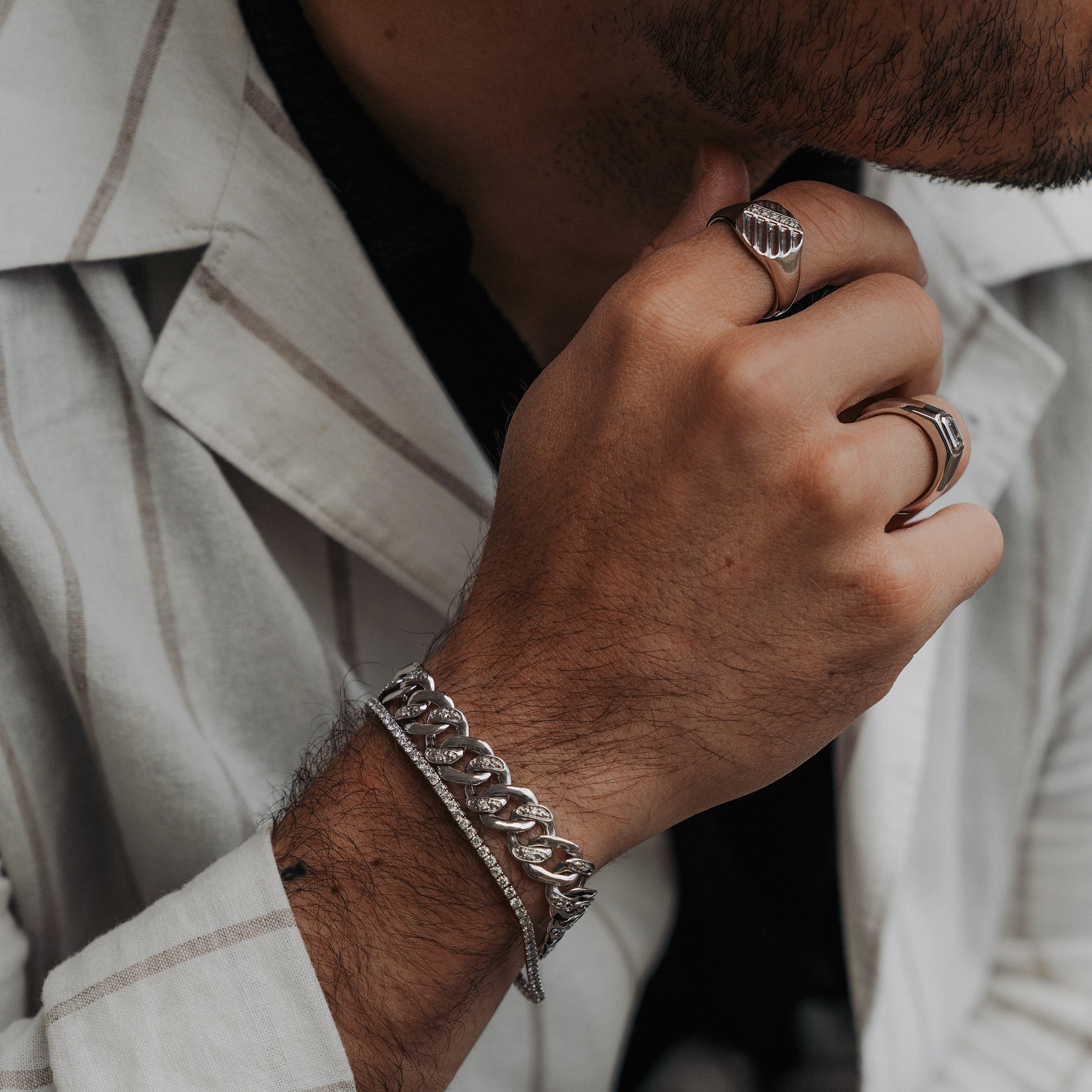 3ct Diamond Tennis Bracelet Claw Set in 9K White Gold