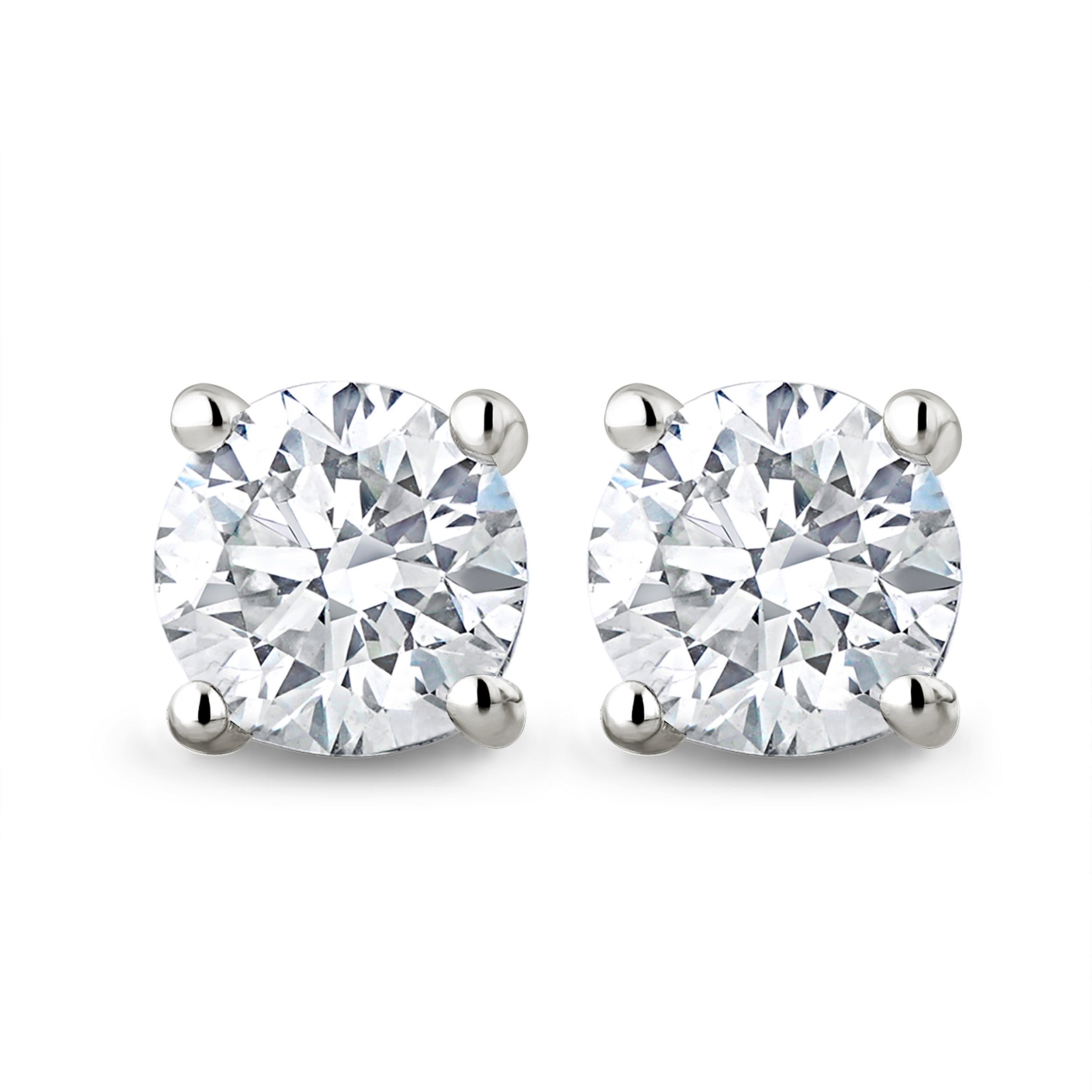 Lab Diamond Studs Earrings 1.00CT F/VS1 Quality Set in Platinum - 5.1mm