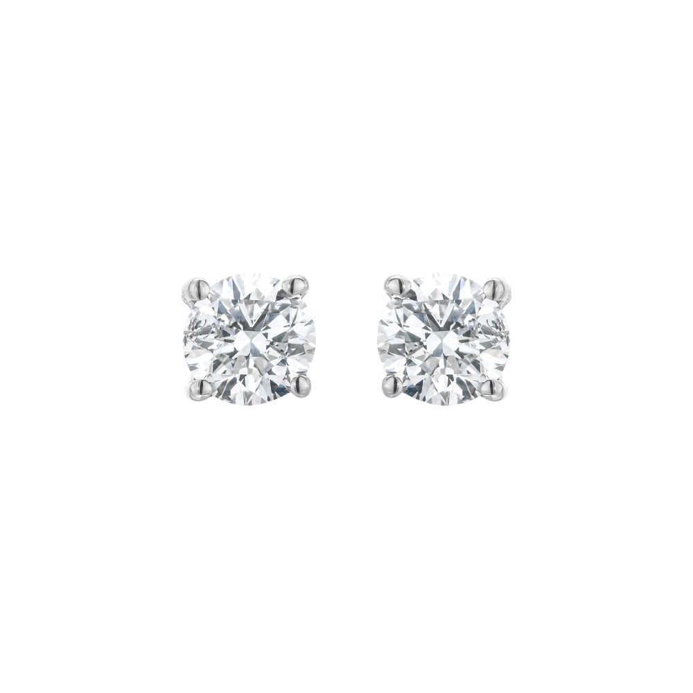 Lab Diamond Studs Earrings 0.30ct H/Si Quality in 9K White Gold - 3mm