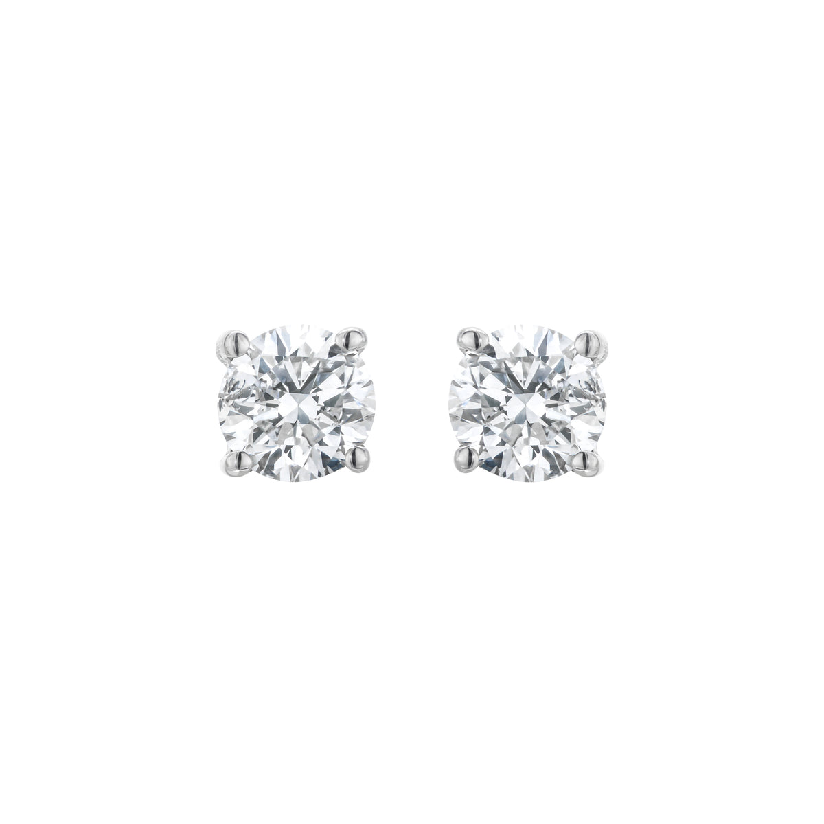 Lab Diamond Studs Earrings 0.30ct H/Si Quality in 9K White Gold - 3mm