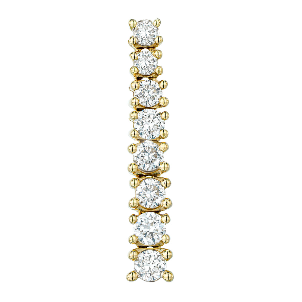 1ct Lab Diamond Life Journey Drop Earrings Set in 9K Yellow Gold