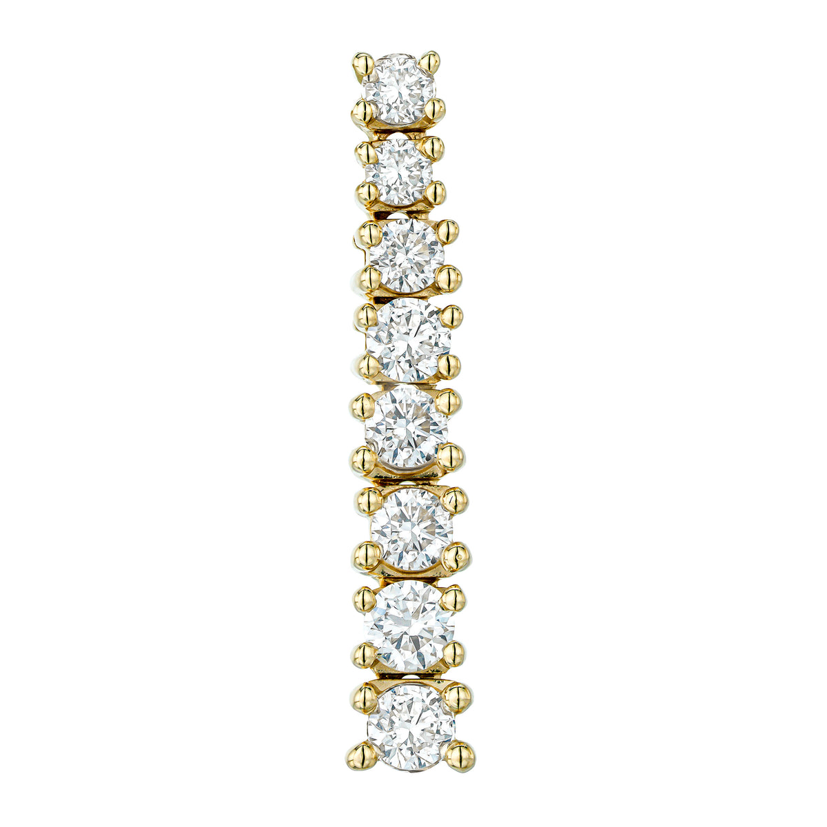 1ct Lab Diamond Life Journey Drop Earrings Set in 9K Yellow Gold