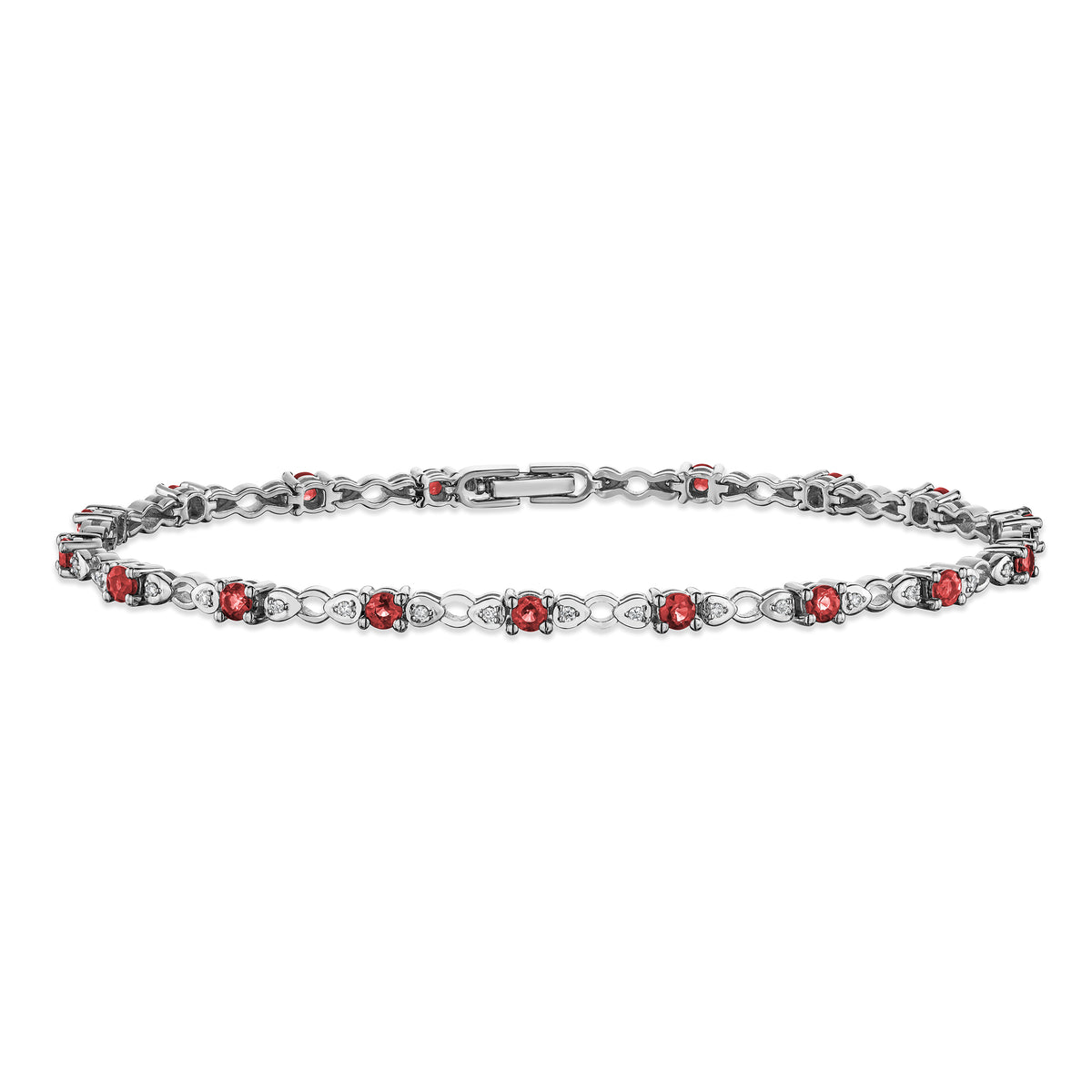 Ruby Lab Tennis Bracelet Claw Set 925