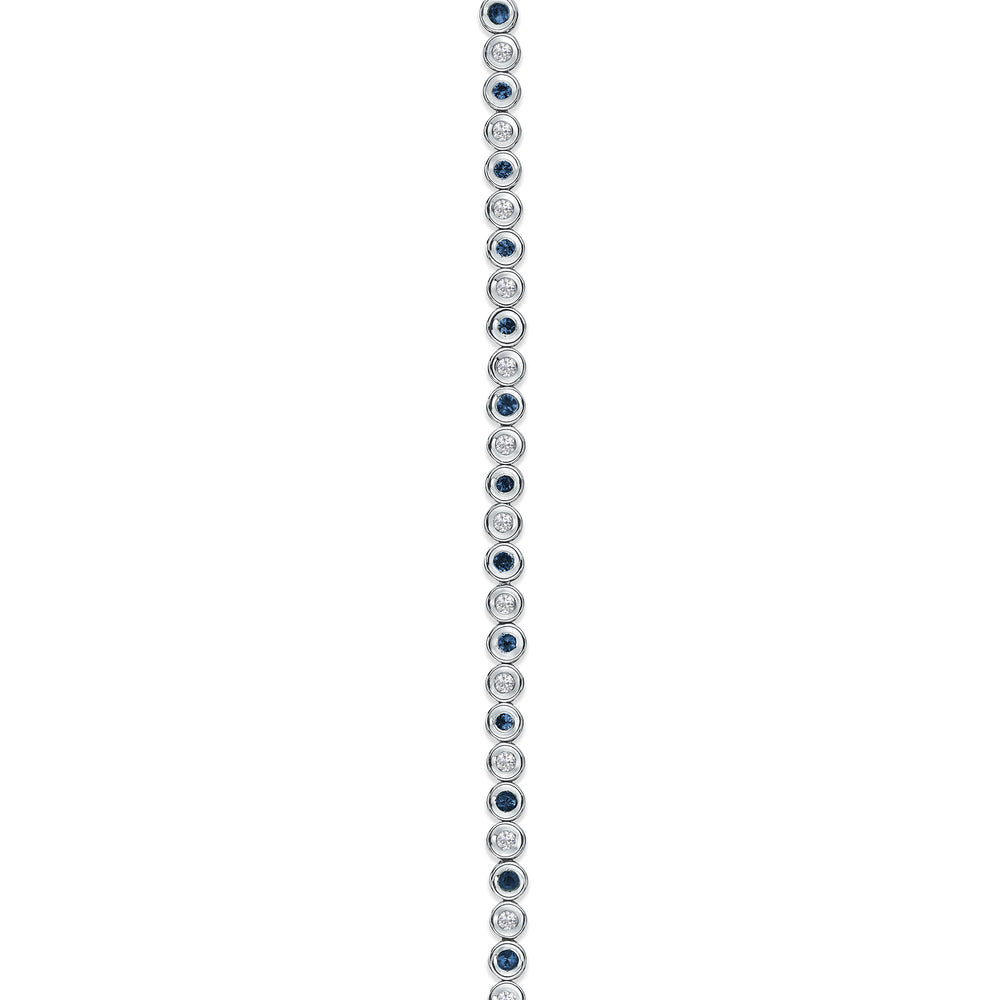 0.43ct Sapphire and 0.35ct Lab Diamond Bracelet in 925 Sterling Silver