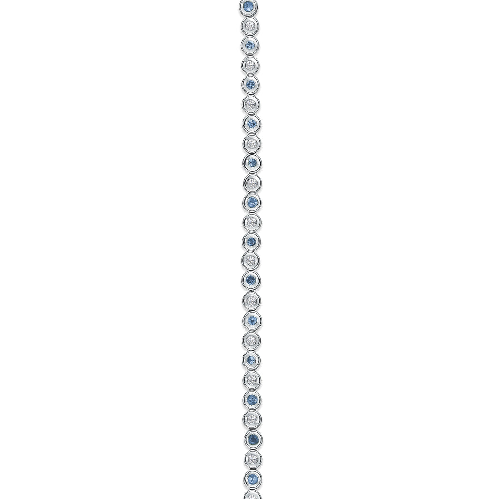 0.44ct Tanzanite and 0.35ct Lab Diamond Bracelet in 925 Sterling Silver