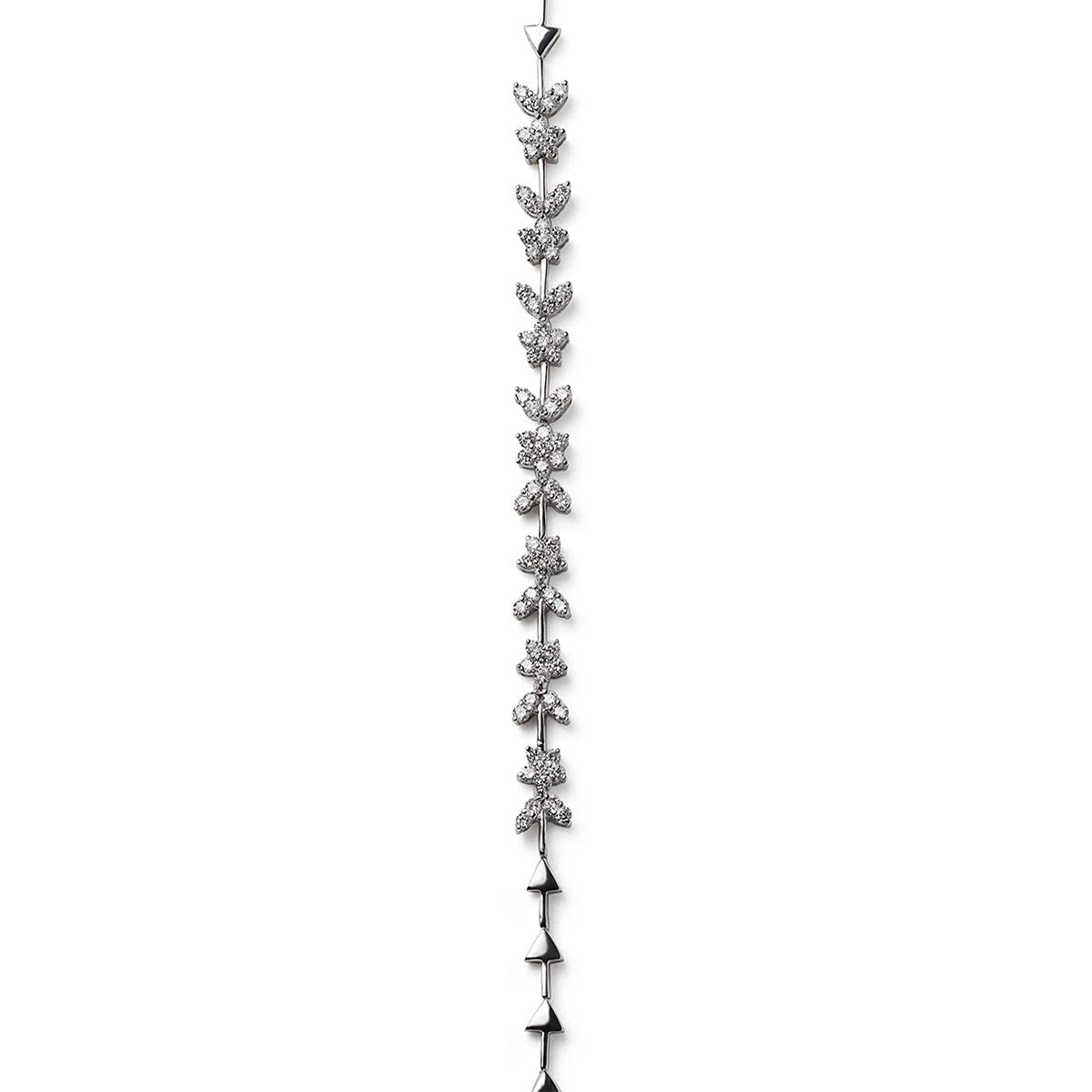 2.20ct Lab Diamond Flower Evening Bracelet in 9K White Gold H/SI
