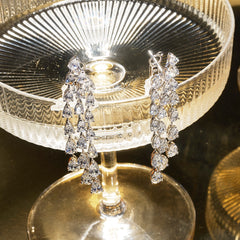 LUXE 10.00ct Lab Diamond Chandelier Earrings with IGI Certified Pear-Cut Diamonds in 18K White Gold