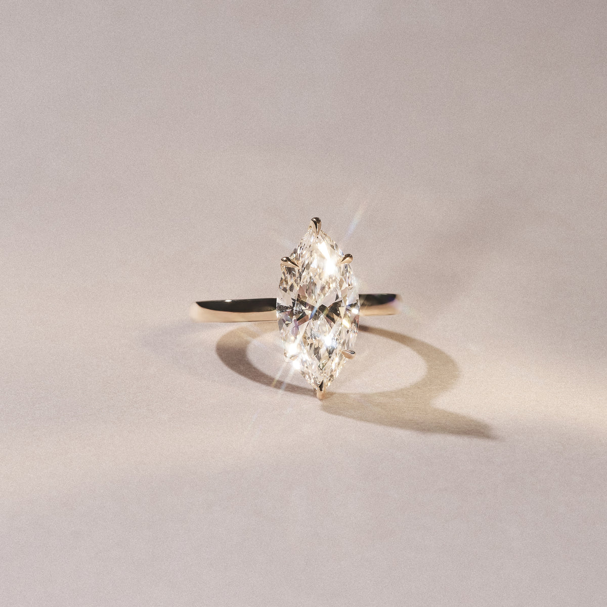 Amora Marquise 2.00ct Lab Diamond Engagement Ring F/VS Set in 18K Gold