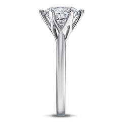 Low Set Chloe 3.00ct Lab Diamond Round Cut Engagement Ring in Platinum G/VS1
