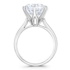 Low Set Chloe 5.00ct Lab Diamond Round Cut Engagement Ring in Platinum G/VS1