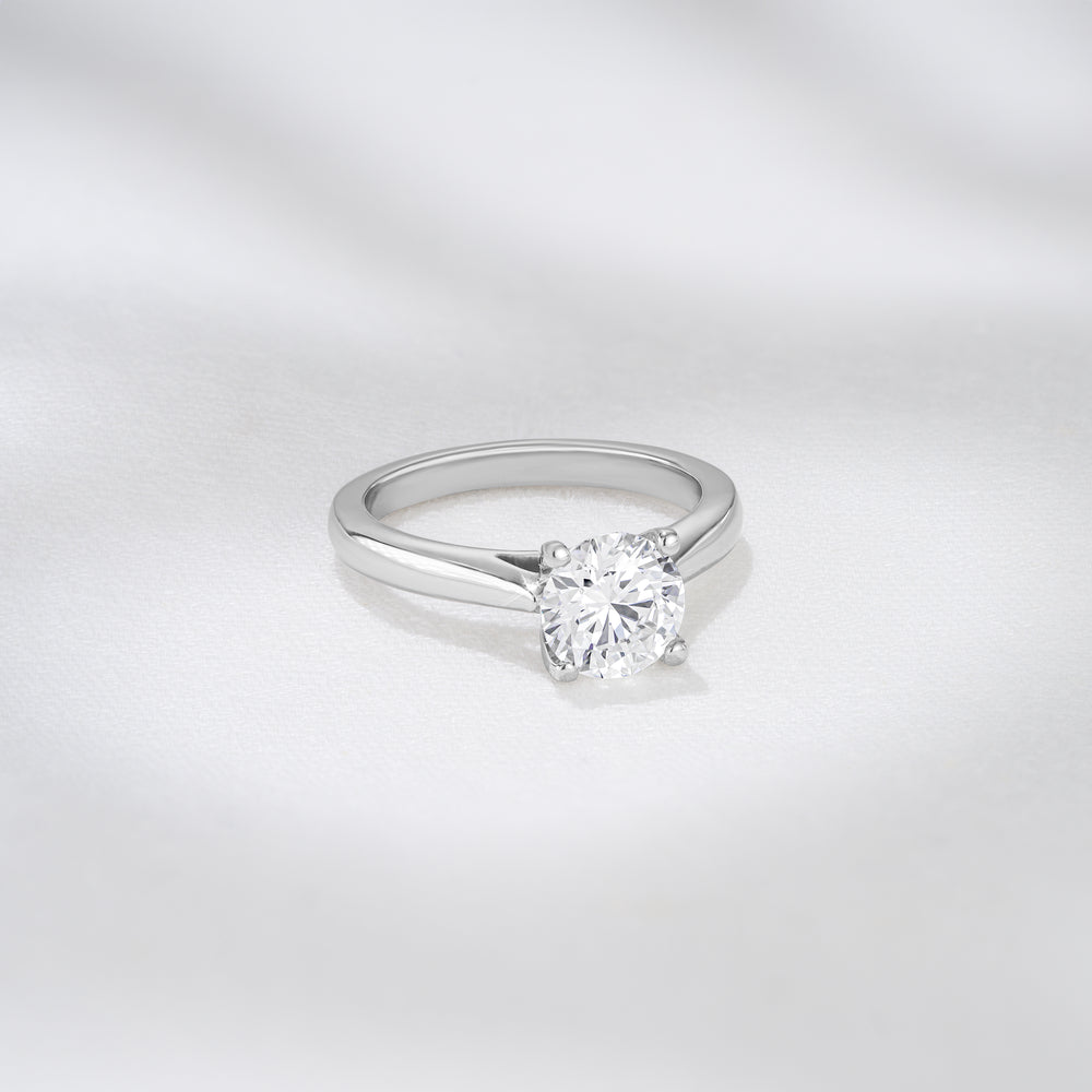 Certified 1.00CT Grace Platinum Engagement Ring G/VS