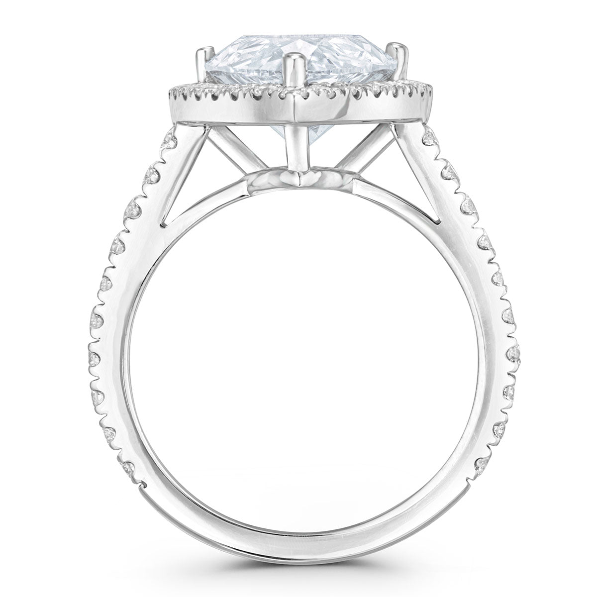 Diana 5.90ct Lab Diamond Pear Cut Engagement Ring in Platinum G/VS1